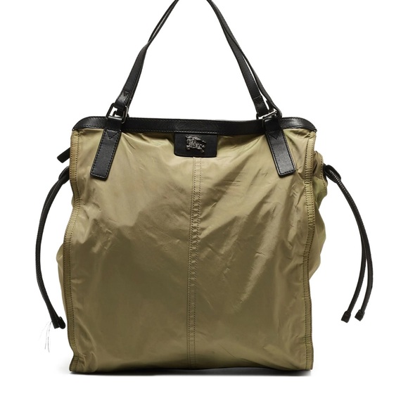 BURBERRY Nylon Buckleigh Packable Tote Bag Beige $975
